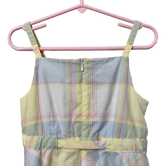 Tommy Hilfiger Girls Cami Strap Tank Pastel Summer Dress Blue Yellow size 6 - Picture 5 of 6